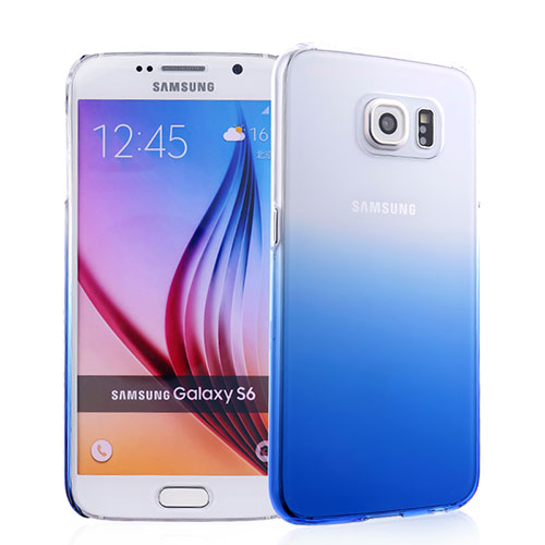 Hard Rigid Transparent Gradient Cover for Samsung Galaxy S6 SM-G920 Blue