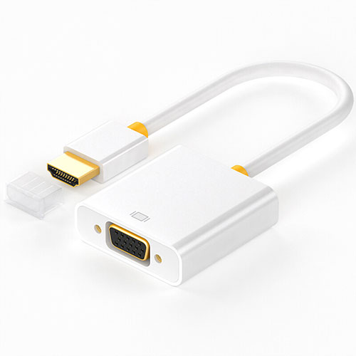 HDMI Male to VGA Cable Adapter H02 White