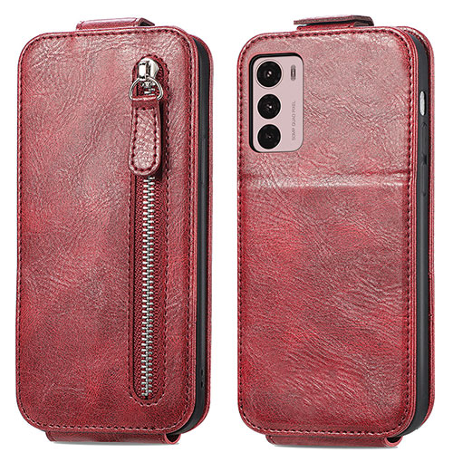 Leather Case Flip Cover Vertical for Motorola Moto G42 Red