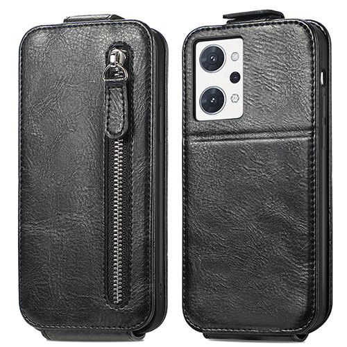 Leather Case Flip Cover Vertical for Oppo Reno7 A Black