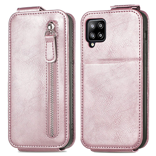 Leather Case Flip Cover Vertical for Samsung Galaxy A42 5G Rose Gold