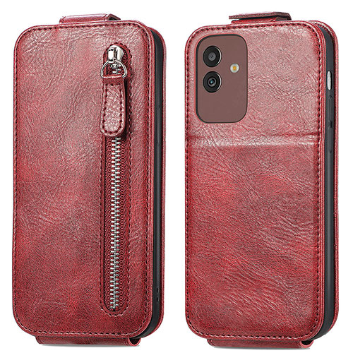 Leather Case Flip Cover Vertical for Samsung Galaxy M13 5G Red