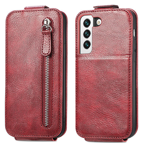 Leather Case Flip Cover Vertical for Samsung Galaxy S21 5G Red