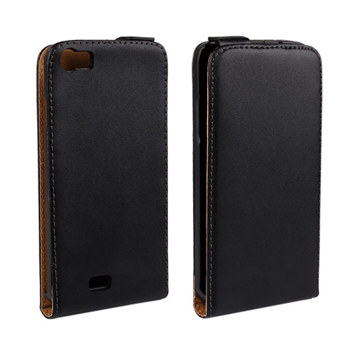 Leather Case Flip Cover Vertical for Wiko Lenny Black