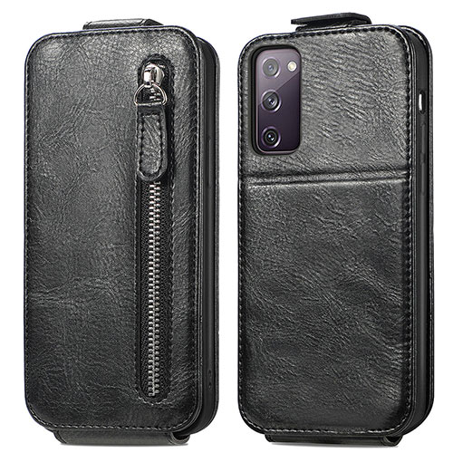 Leather Case Flip Cover Vertical S01D for Samsung Galaxy S20 FE 5G Black