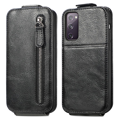 Leather Case Flip Cover Vertical S01D for Samsung Galaxy S20 Lite 5G Black