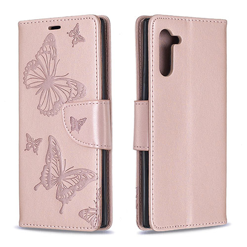 Leather Case Stands Butterfly Flip Cover Holder B01F for Samsung Galaxy Note 10 5G Green