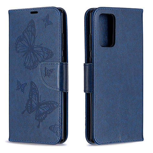 Leather Case Stands Butterfly Flip Cover Holder B01F for Samsung Galaxy Note 20 5G Blue