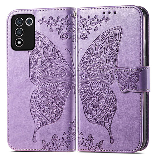 Leather Case Stands Butterfly Flip Cover Holder for Realme 9 SE 5G Clove Purple