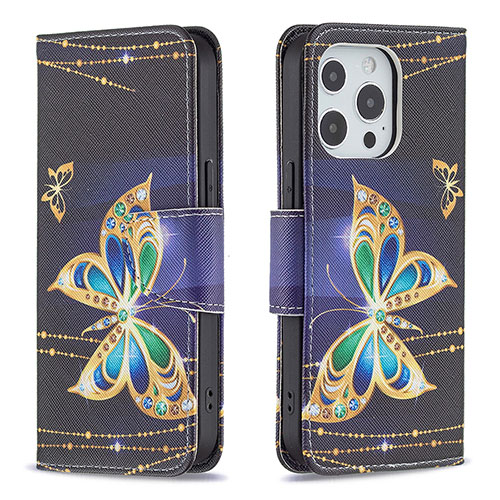 Leather Case Stands Butterfly Flip Cover L07 Holder for Apple iPhone 13 Pro Mixed