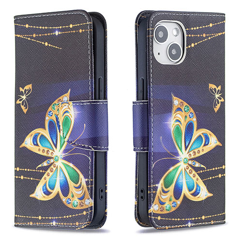 Leather Case Stands Butterfly Flip Cover L07 Holder for Apple iPhone 14 Mixed