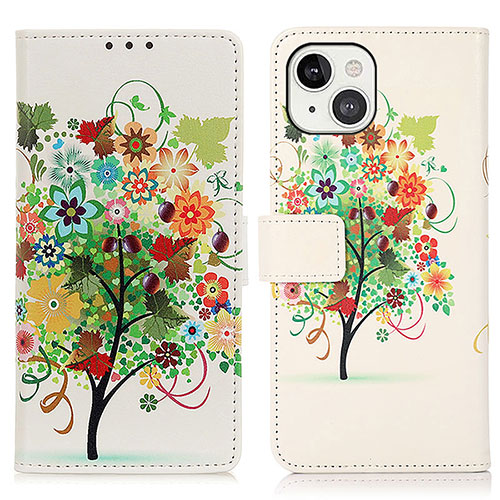 Leather Case Stands Fashionable Pattern Flip Cover A07 Holder for Apple iPhone 13 Mini Mixed