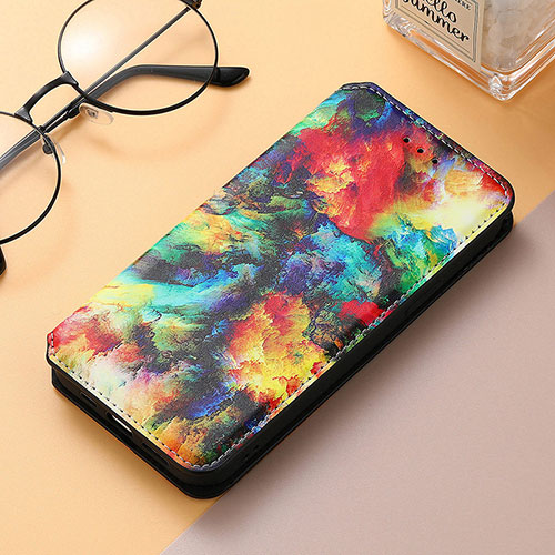 Leather Case Stands Fashionable Pattern Flip Cover H09 Holder for Apple iPhone 14 Pro Colorful