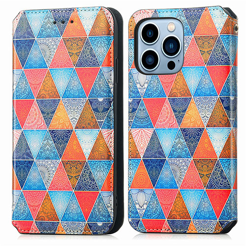 Leather Case Stands Fashionable Pattern Flip Cover H10 Holder for Apple iPhone 13 Pro Max Mixed