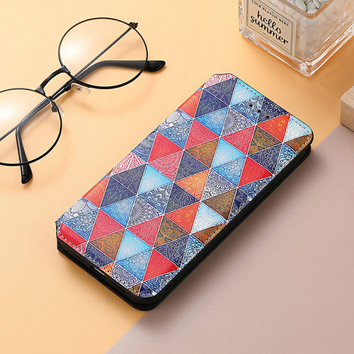 Leather Case Stands Fashionable Pattern Flip Cover H10 Holder for Apple iPhone 14 Plus Mixed