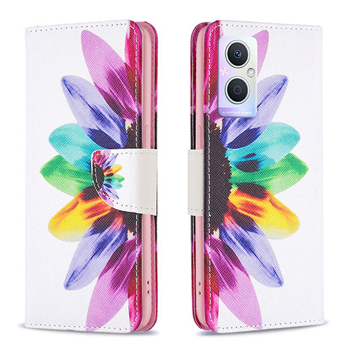 Leather Case Stands Fashionable Pattern Flip Cover Holder B01F for OnePlus Nord N20 5G Mixed