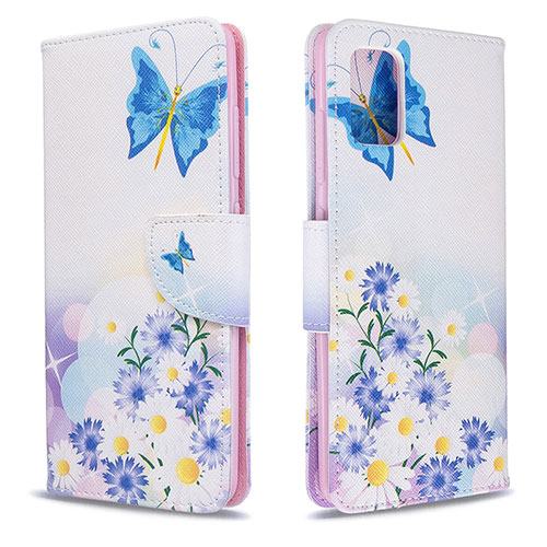 Leather Case Stands Fashionable Pattern Flip Cover Holder B01F for Samsung Galaxy A51 5G Blue