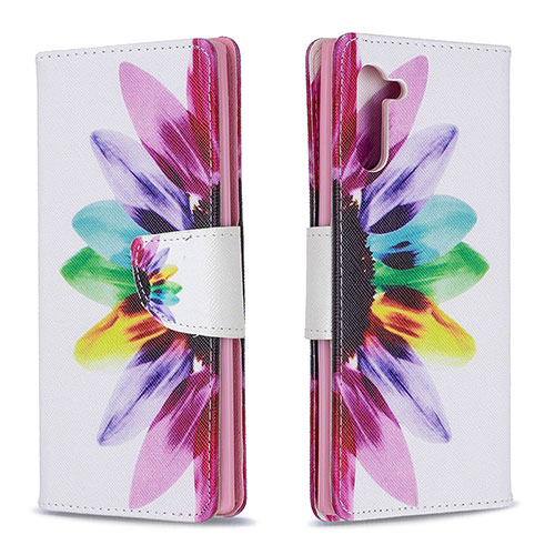 Leather Case Stands Fashionable Pattern Flip Cover Holder B01F for Samsung Galaxy Note 10 5G Mixed