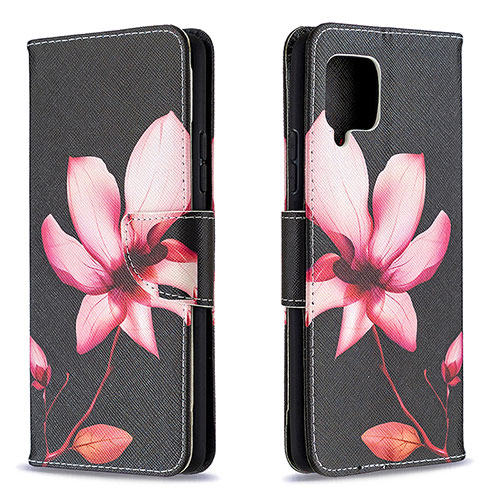 Leather Case Stands Fashionable Pattern Flip Cover Holder B03F for Samsung Galaxy A42 5G Red