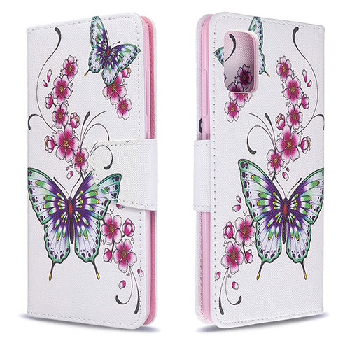 Leather Case Stands Fashionable Pattern Flip Cover Holder B03F for Samsung Galaxy A51 4G Colorful