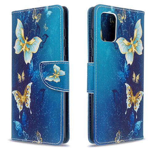 Leather Case Stands Fashionable Pattern Flip Cover Holder B03F for Samsung Galaxy A71 5G Sky Blue