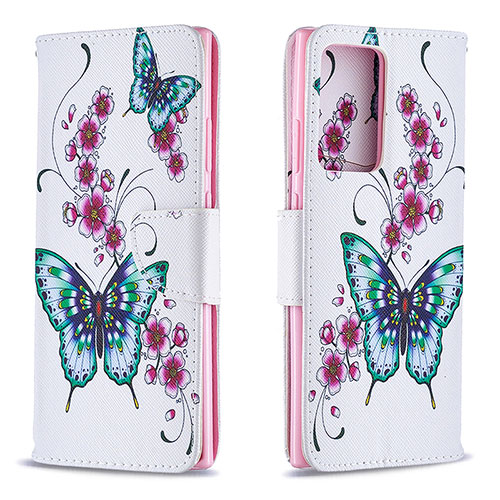 Leather Case Stands Fashionable Pattern Flip Cover Holder B03F for Samsung Galaxy Note 20 Ultra 5G Colorful
