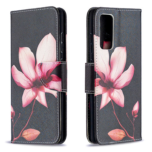 Leather Case Stands Fashionable Pattern Flip Cover Holder B03F for Samsung Galaxy S20 Lite 5G Red