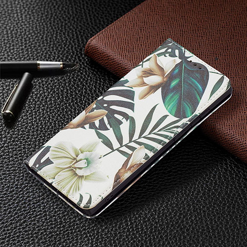 Leather Case Stands Fashionable Pattern Flip Cover Holder B03F for Samsung Galaxy S23 Ultra 5G Matcha Green