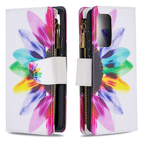 Leather Case Stands Fashionable Pattern Flip Cover Holder B04F for Samsung Galaxy A52 5G Mixed