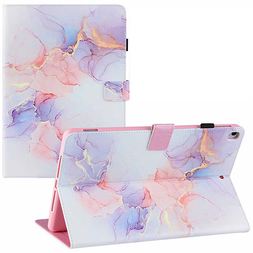 Leather Case Stands Fashionable Pattern Flip Cover Holder Y02B for Apple iPad 10.2 (2020) White