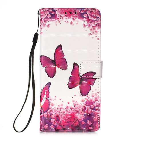 Leather Case Stands Fashionable Pattern Flip Cover Holder Y02B for Apple iPhone 13 Hot Pink