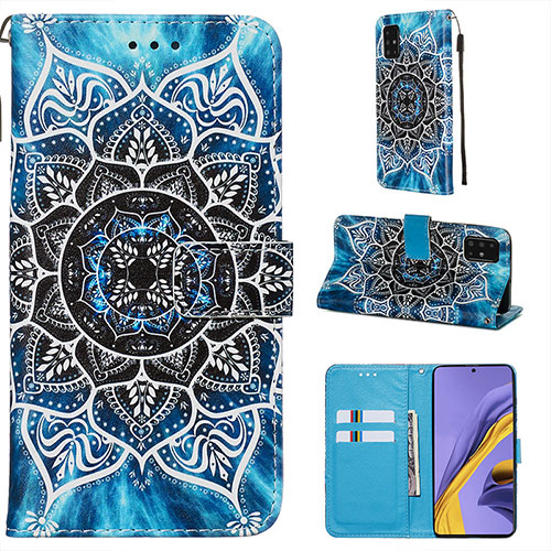 Leather Case Stands Fashionable Pattern Flip Cover Holder Y02B for Samsung Galaxy A51 5G Mixed