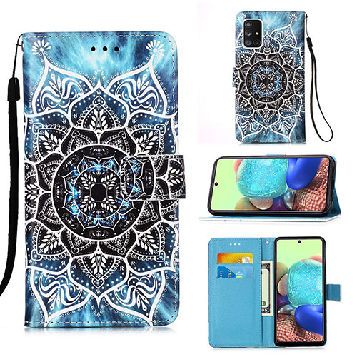 Leather Case Stands Fashionable Pattern Flip Cover Holder Y02B for Samsung Galaxy A71 4G A715 Mixed