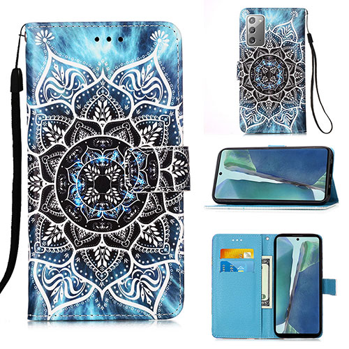 Leather Case Stands Fashionable Pattern Flip Cover Holder Y02B for Samsung Galaxy Note 20 5G Mixed