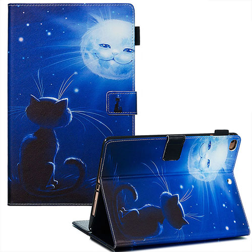 Leather Case Stands Fashionable Pattern Flip Cover Holder Y03B for Apple iPad Air Blue