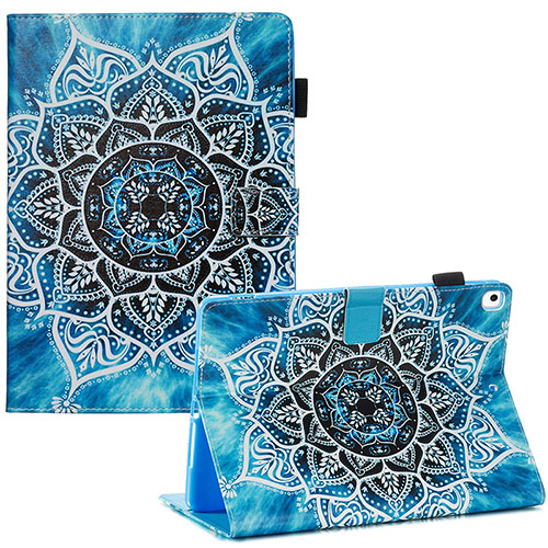 Leather Case Stands Fashionable Pattern Flip Cover Holder Y03B for Apple iPad Pro 10.5 Sky Blue
