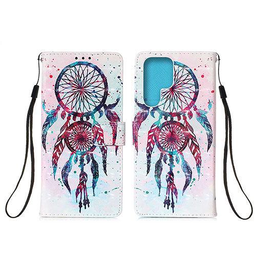 Leather Case Stands Fashionable Pattern Flip Cover Holder Y04B for Samsung Galaxy S21 Ultra 5G Mixed