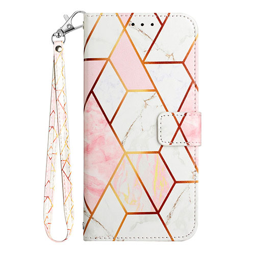 Leather Case Stands Fashionable Pattern Flip Cover Holder Y05B for Samsung Galaxy S20 FE (2022) 5G White