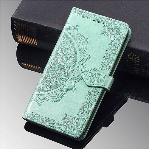 Leather Case Stands Fashionable Pattern Flip Cover L01 Holder for Xiaomi Mi 11 Ultra 5G Green
