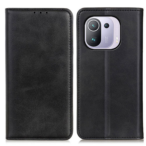 Leather Case Stands Flip Cover A02D Holder for Xiaomi Mi 11 Pro 5G Black