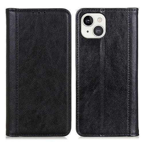 Leather Case Stands Flip Cover A08 Holder for Apple iPhone 13 Mini Black
