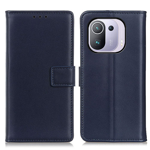 Leather Case Stands Flip Cover A08D Holder for Xiaomi Mi 11 Pro 5G Blue