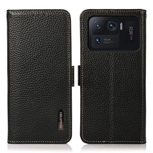 Leather Case Stands Flip Cover B01H Holder for Xiaomi Mi 11 Ultra 5G Black