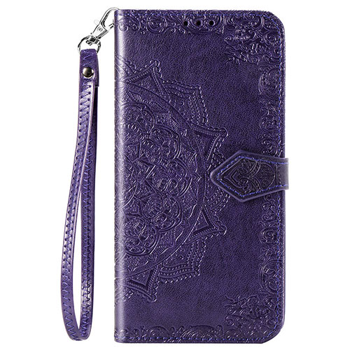 Leather Case Stands Flip Cover C01 Holder for Xiaomi Redmi Note 9 Purple