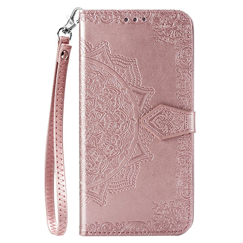Leather Case Stands Flip Cover C01 Holder for Xiaomi Redmi Note 9 Rose Gold