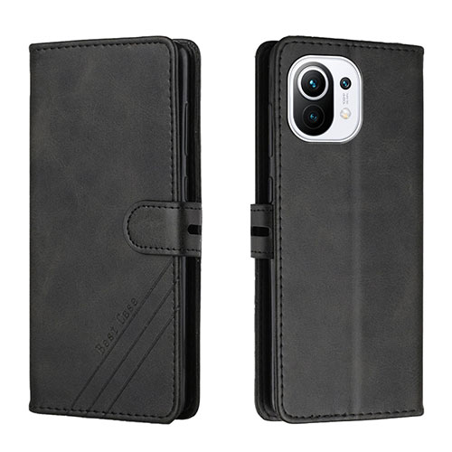 Leather Case Stands Flip Cover C03 Holder for Xiaomi Mi 11 5G Black