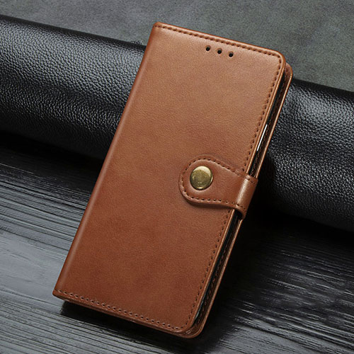 Leather Case Stands Flip Cover D01 Holder for Xiaomi Mi Note 10 Brown