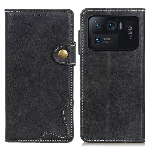 Leather Case Stands Flip Cover D01Y Holder for Xiaomi Mi 11 Ultra 5G Black