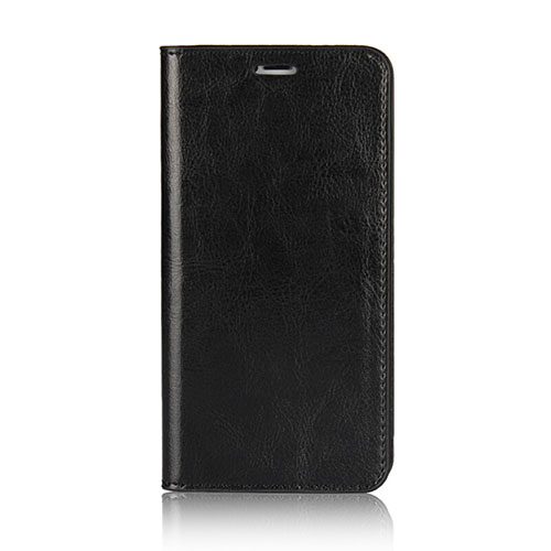 Leather Case Stands Flip Cover F01 for Apple iPhone Xs Black