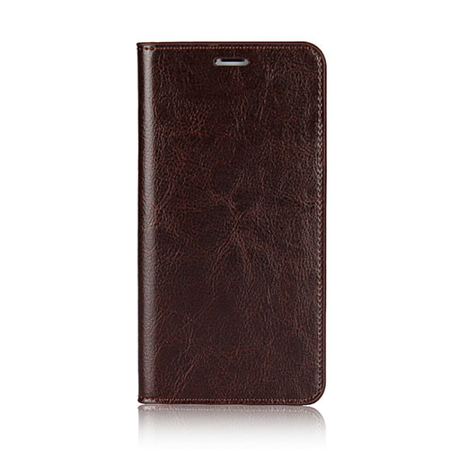 Leather Case Stands Flip Cover F01 for Apple iPhone Xs Max Brown